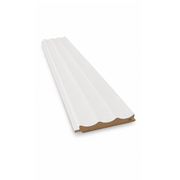 MDF Wandpaneel Royal Soft Weiß Lamellenoptik 16 x 115 mm 280 cm 1