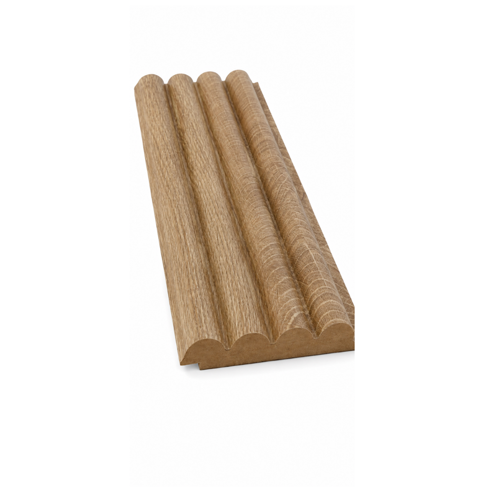 MDF Wandpaneel Vina Honigteak Lamellenoptik 16 x 124 mm 280 cm 1