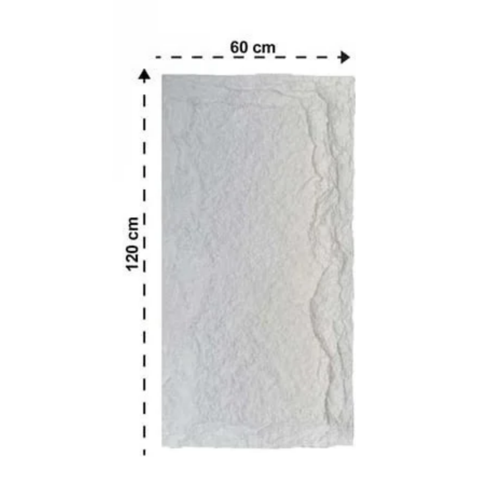 Rock Wandpaneel Weiß Steinoptik 60 x 120 cm 6 cm 4