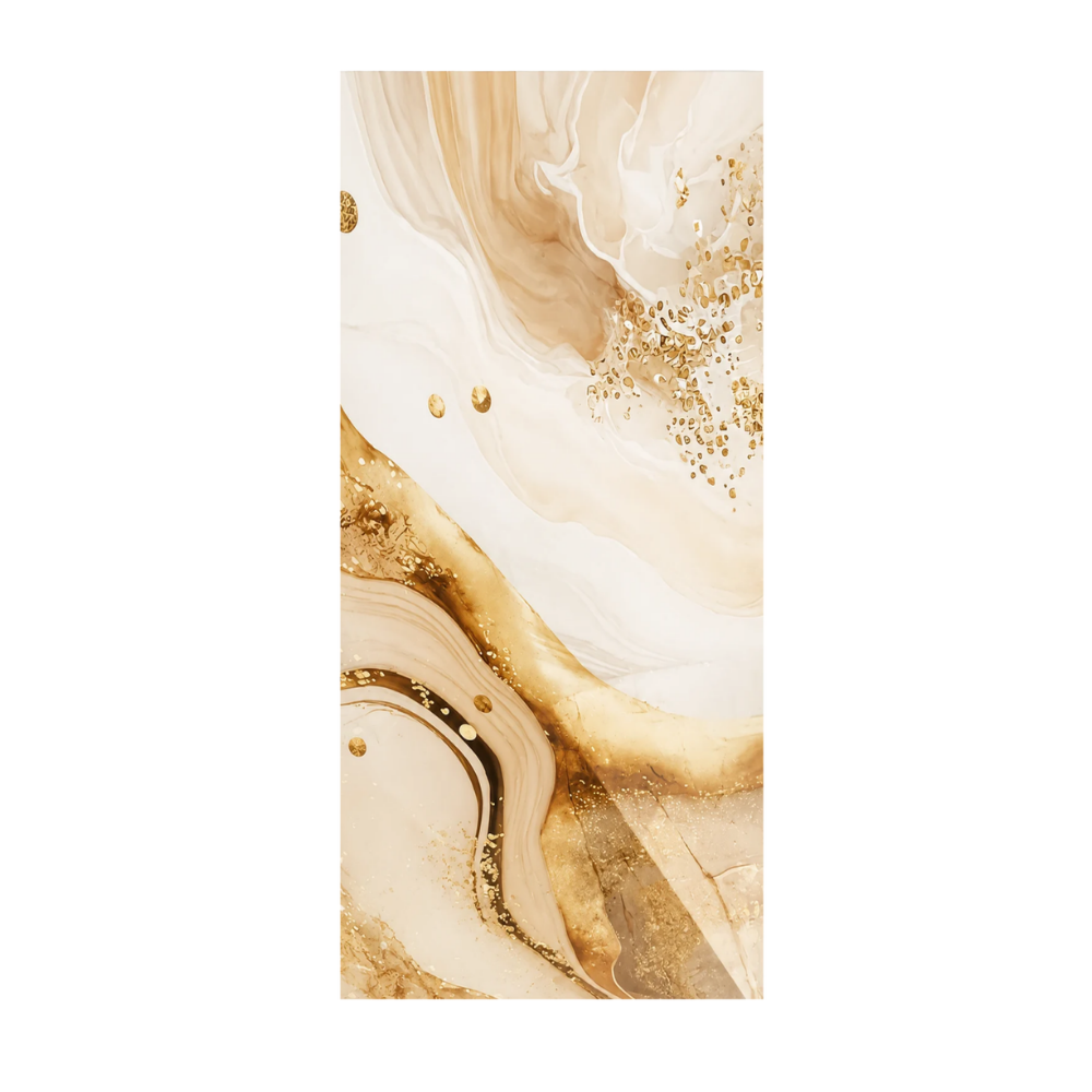PVC-Wandpaneel - Champagner Gold Creme - Marmoroptik - 122 × 260 cm - 1024 1