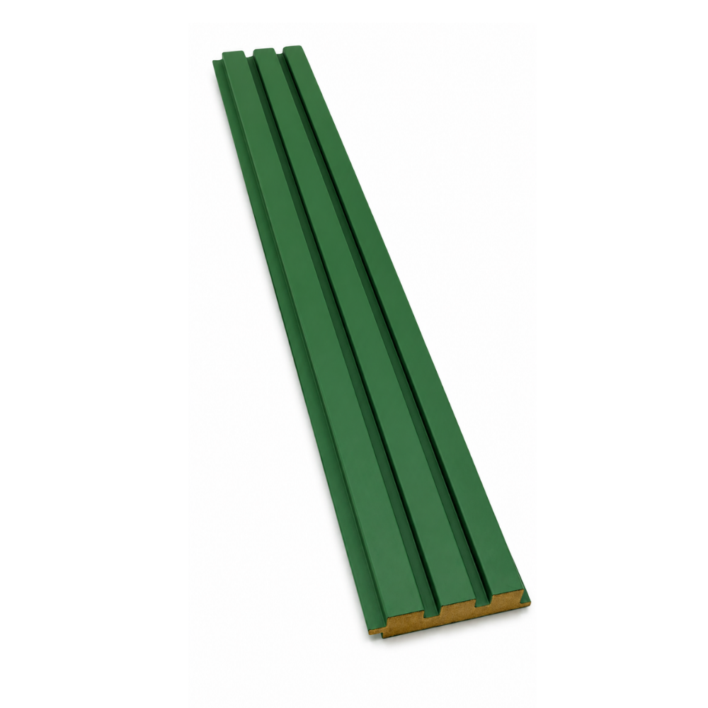 MDF Wandpaneel Nevada Grün Lamellenoptik 18 x 124 mm 280 cm 1