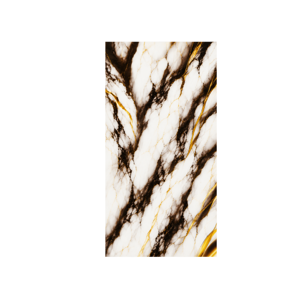 PVC-Wandpaneel - Bernstein Gold Braun - Marmoroptik - 122 × 260 cm - 1041 1