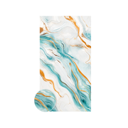 PVC-Wandpaneel - Ozean Gold Blau - Marmoroptik - 122 × 260 cm - 1043 1
