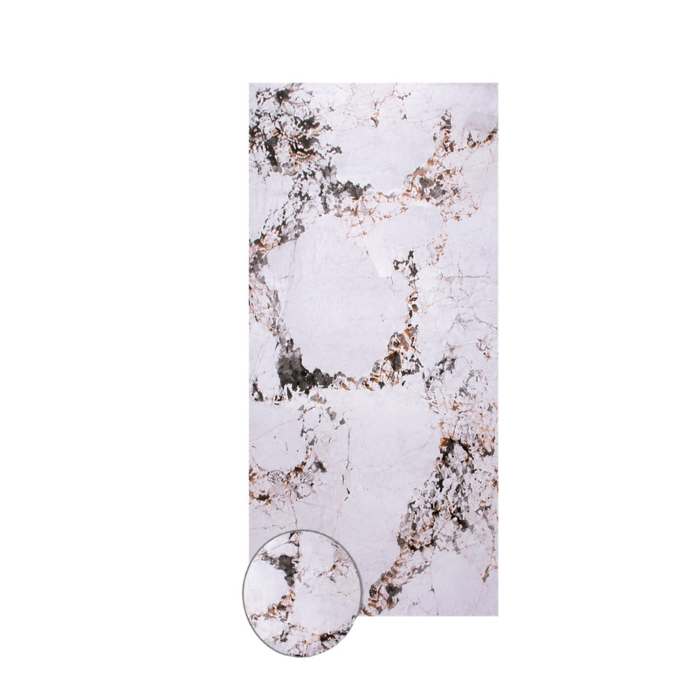 PVC-Wandpaneel - Bianco Grau Stein - Marmoroptik - 122 × 244 cm - 1047 1