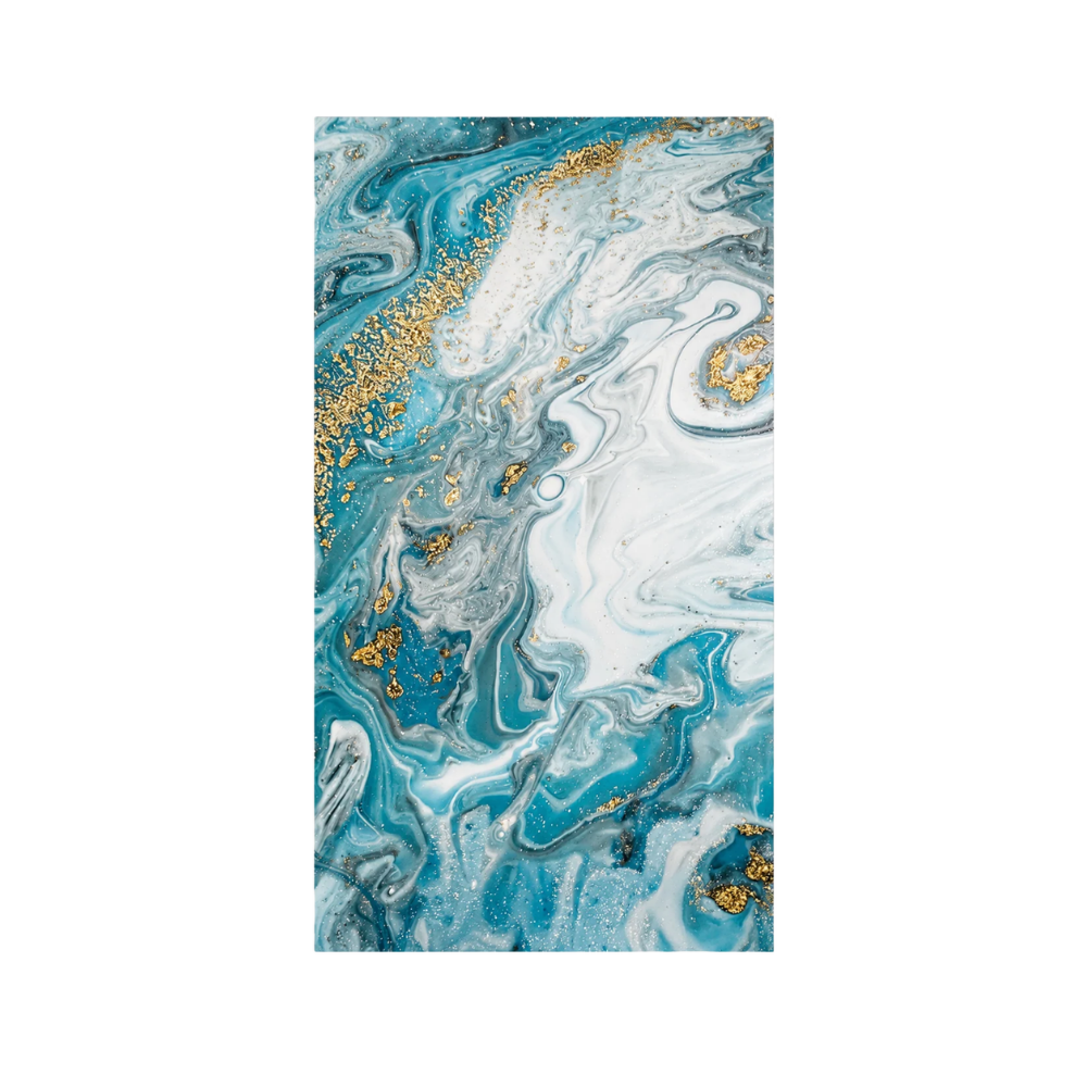 PVC-Wandpaneel - Aqua Gold Marmor - Marmoroptik - 122 × 260 cm - 1023