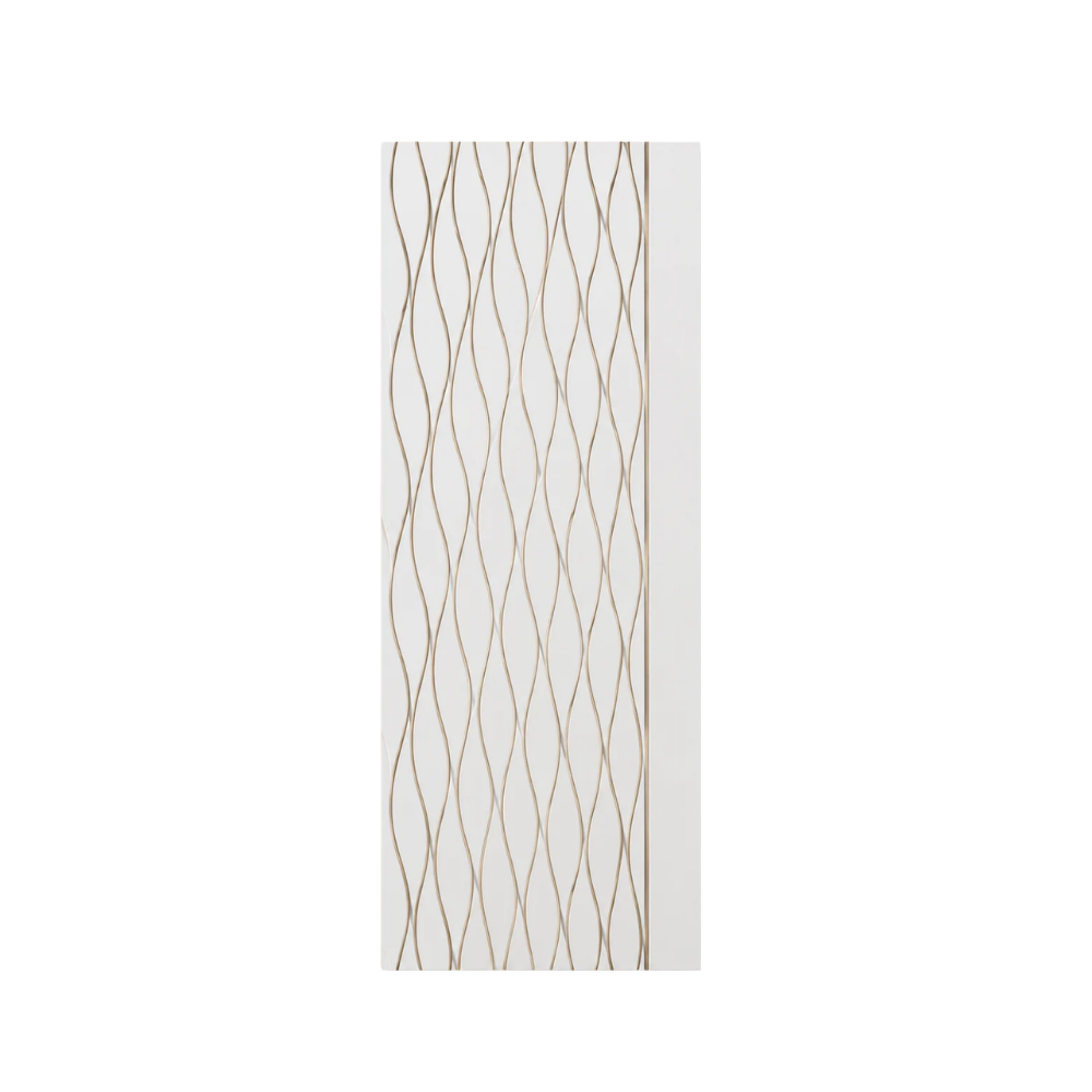 PS Wandpaneel Weiß Wellenlinie 275 cm x 12 cm - AM1022-4 1
