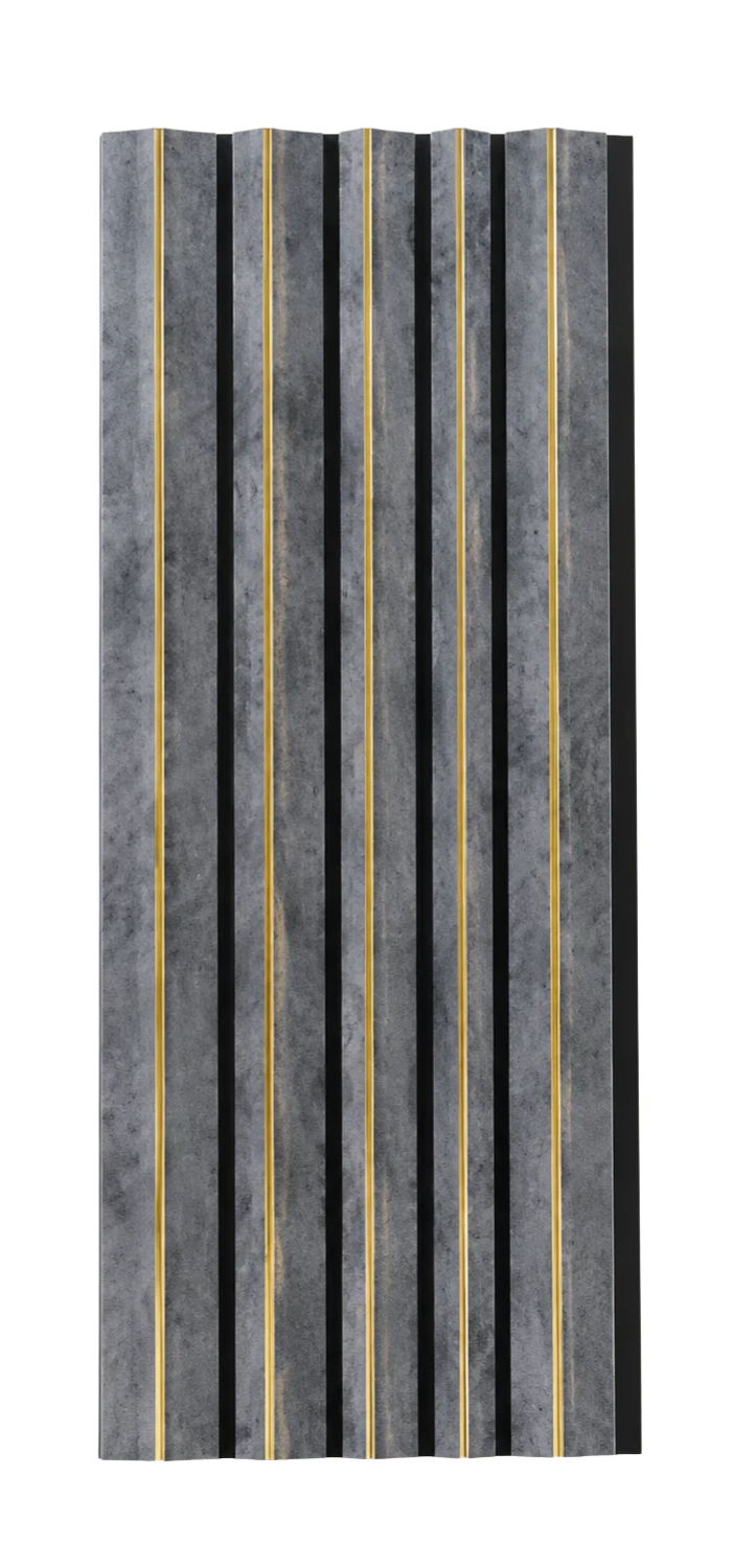 PS Wandpaneel Anthrazit Gold Wellenprofil 275 cm x 12 cm - AM2201-1