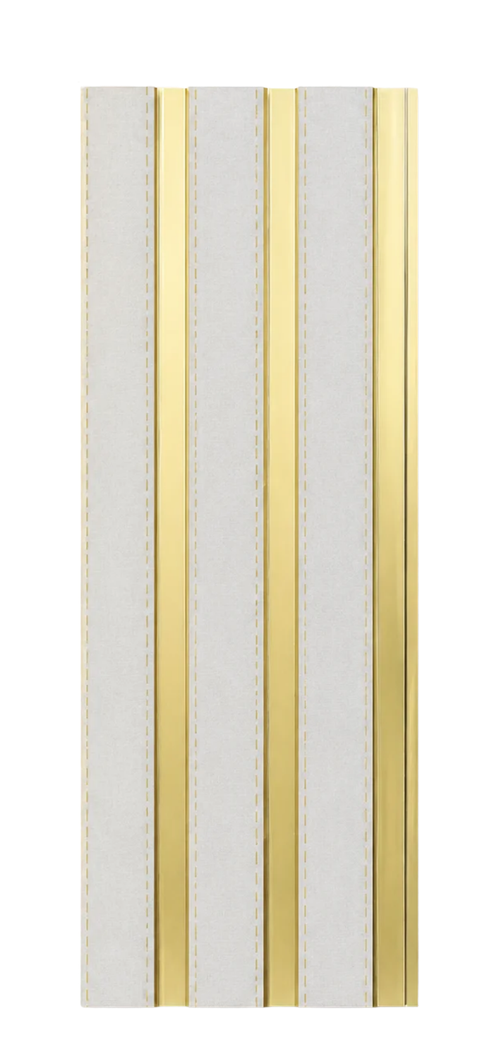 PS Wandpaneel Weiß Goldlinie 275 cm x 12 cm - AM1315-27