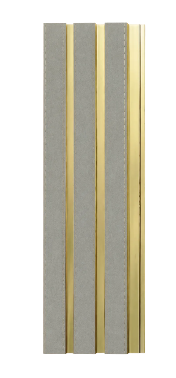 PS Wandpaneel Silbergrau Goldlinie 275 cm x 12 cm - AM1315-31