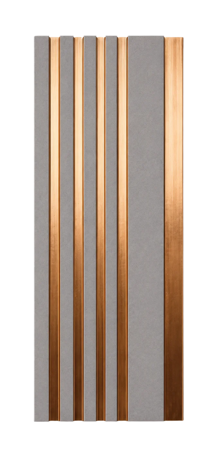 PS Wandpaneel Steingrau Bronze Linie 275 cm x 12 cm - AM1212-6