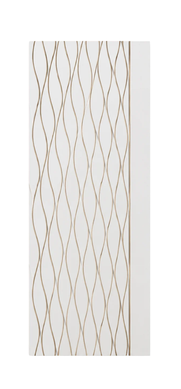 PS Wandpaneel Weiß Wellenlinie 275 cm x 12 cm - AM1022-4