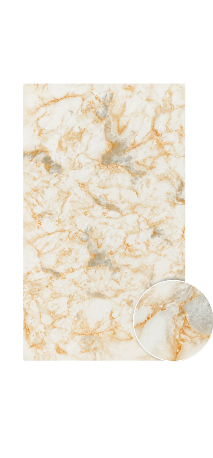 PVC-Wandpaneel - Beige Kupfer Marmor - Marmoroptik - 122 × 260 cm - 1029