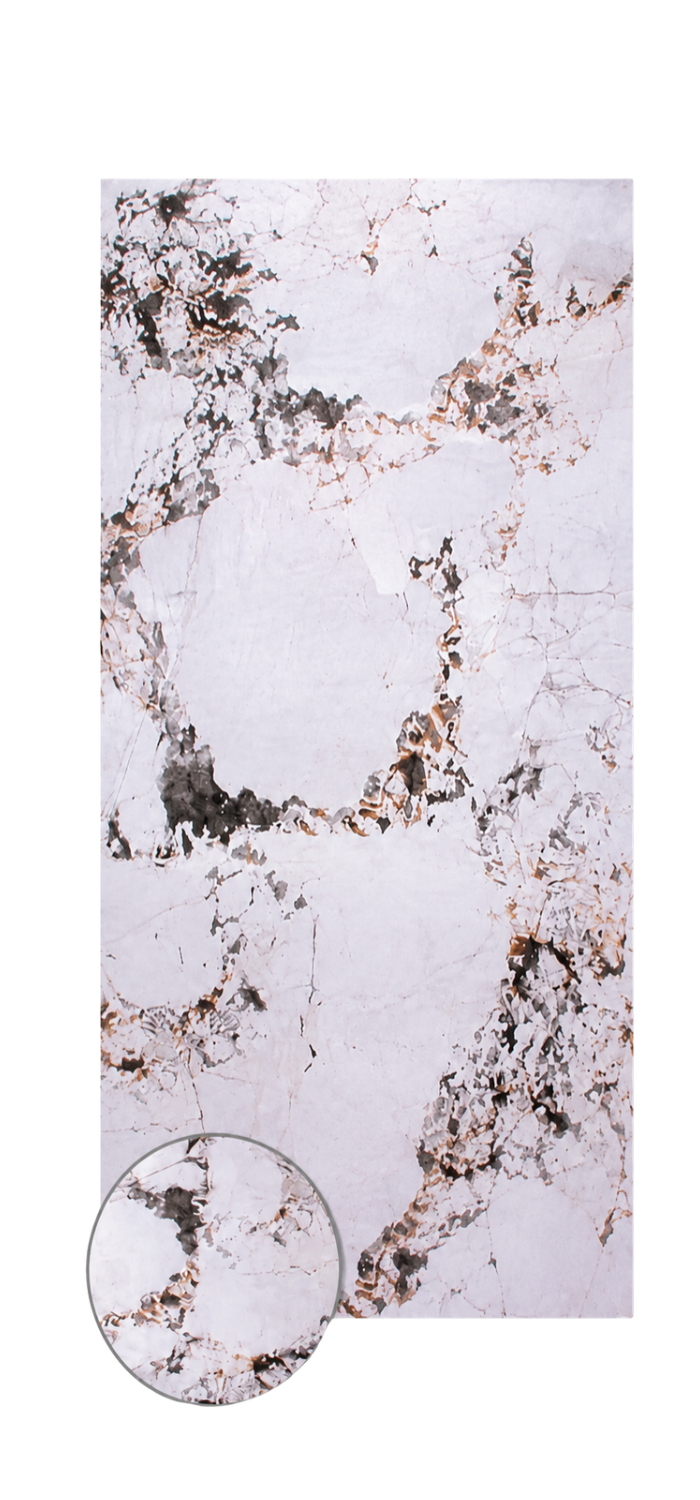 PVC-Wandpaneel - Bianco Grau Stein - Marmoroptik - 122 × 244 cm - 1047