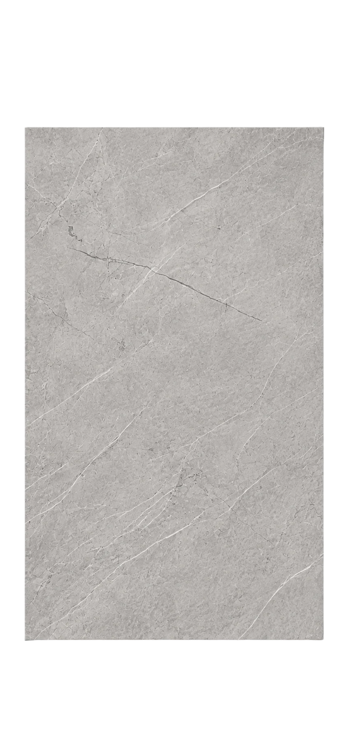 PVC-Wandpaneel - Silber Grau Marmor - Marmoroptik - 122 × 260 cm - 1040