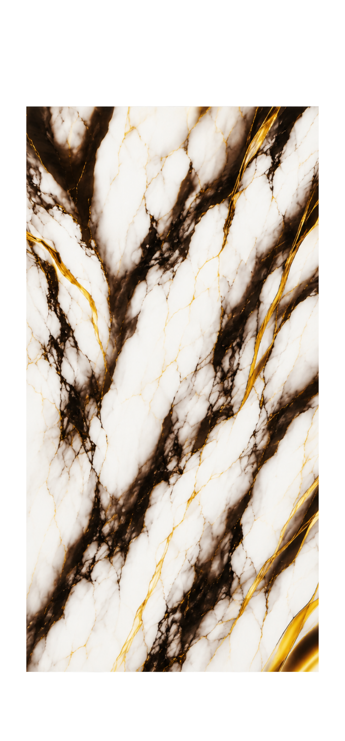 PVC-Wandpaneel - Bernstein Gold Braun - Marmoroptik - 122 × 260 cm - 1041