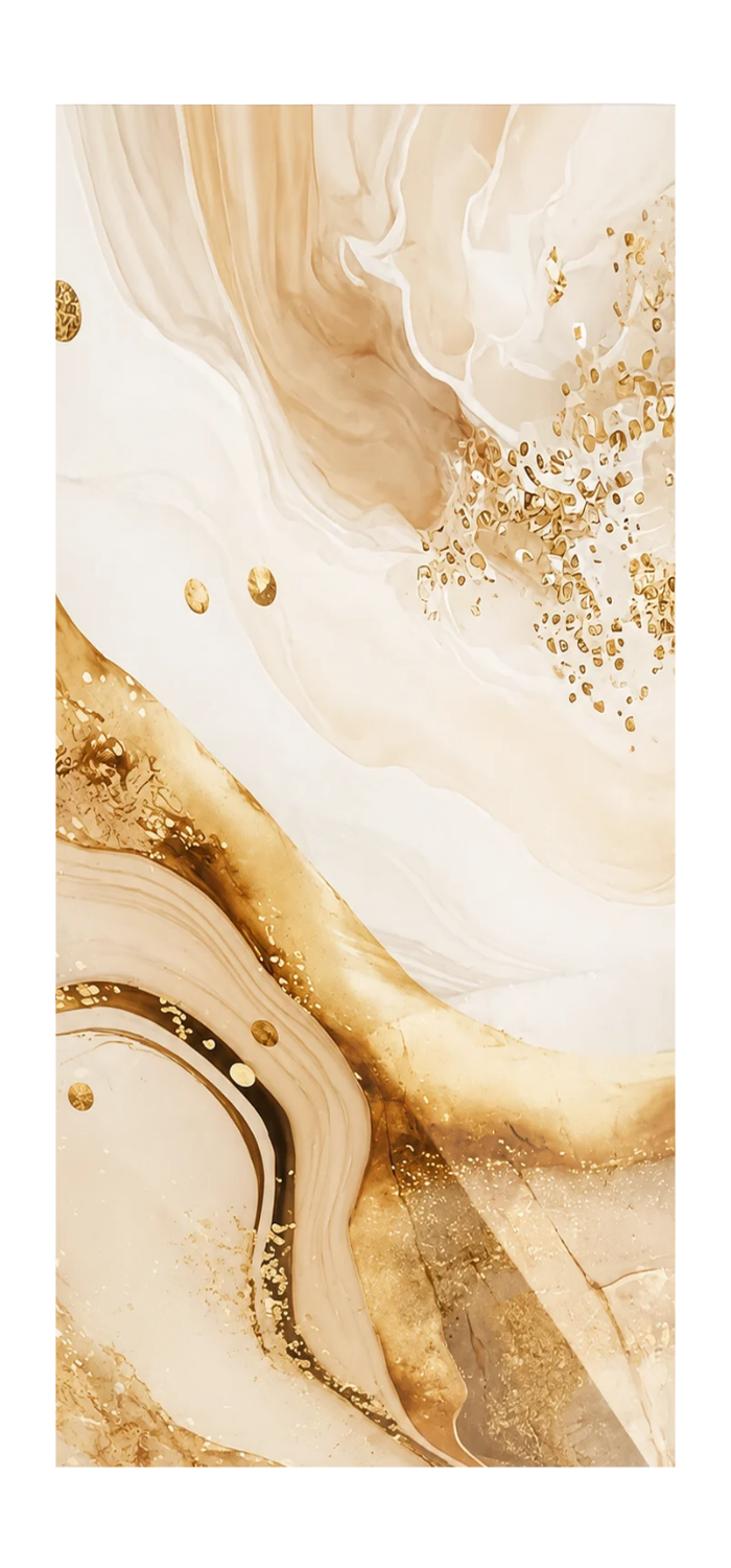 PVC-Wandpaneel - Champagner Gold Creme - Marmoroptik - 122 × 260 cm - 1024 1