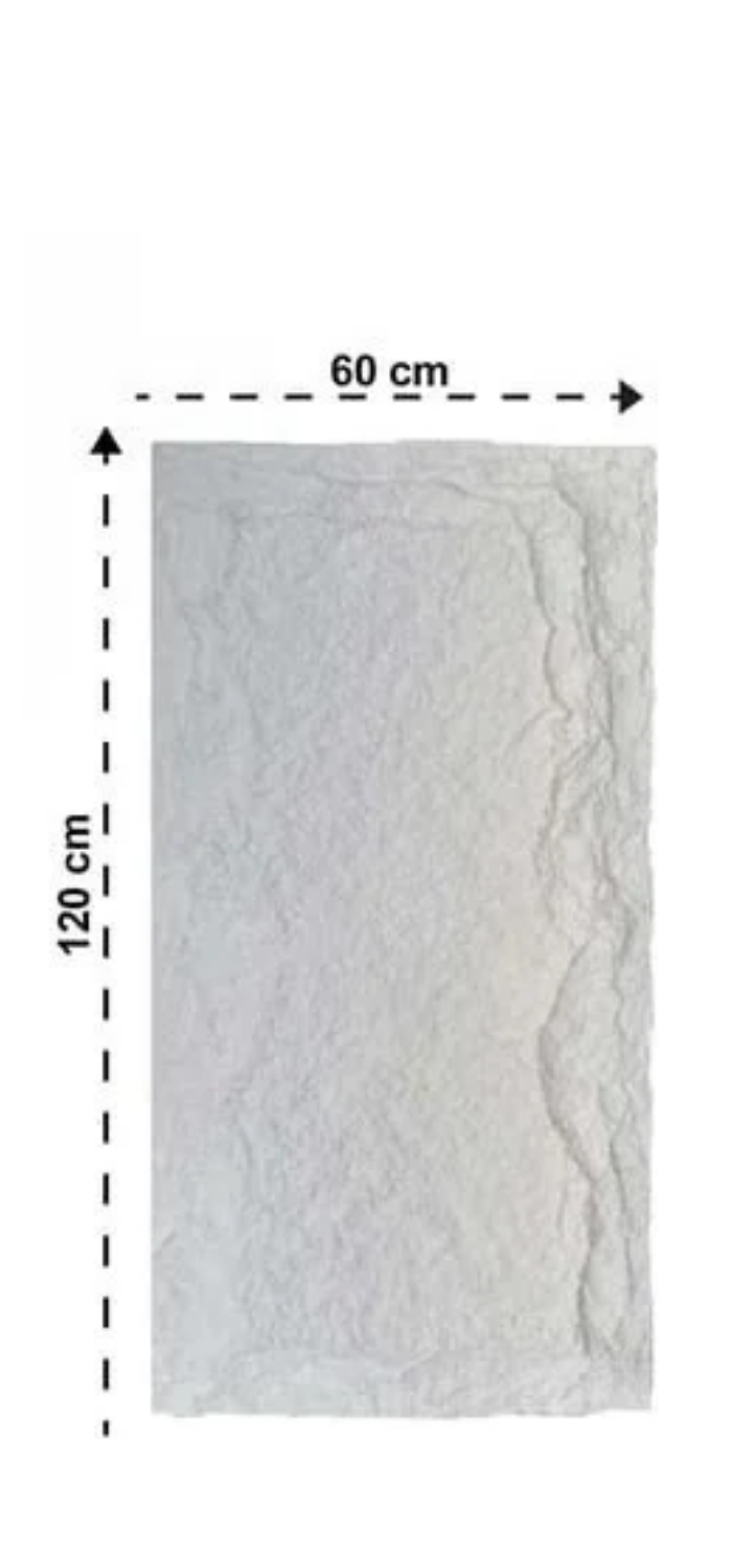 Rock Wandpaneel Weiß Steinoptik 60 x 120 cm 6 cm 5