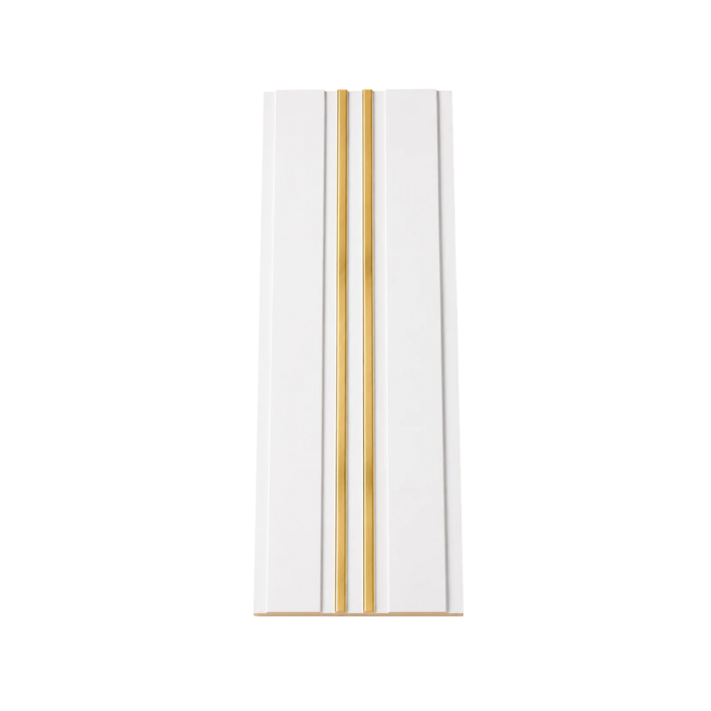 PS Wandpaneel Weiß Goldlinie 275 cm x 12 cm - AM1202-43