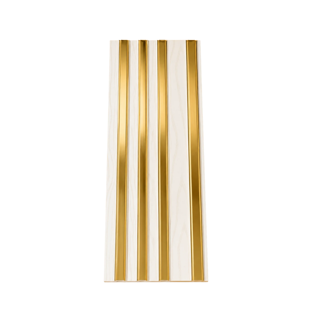 PS Wandpaneel Weiß Marmor Goldlinie 275 cm x 12 cm - AM1212-34 1
