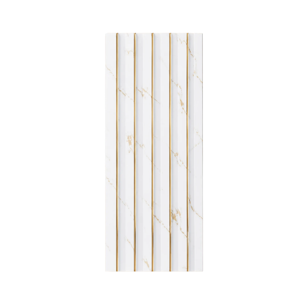 PS Wandpaneel Weiß Marmor Wellenprofil 275 cm x 12 cm - AM2201-10 1