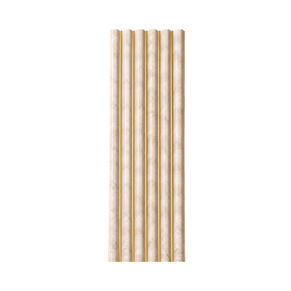 PS Wandpaneel Silber Gold Wellenprofil 275 cm x 12 cm - AM1701-3 1