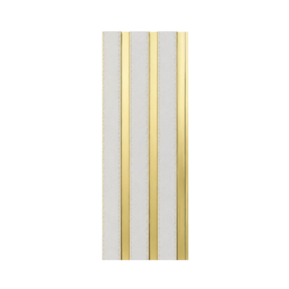 PS Wandpaneel Weiß Goldlinie 275 cm x 12 cm - AM1315-27