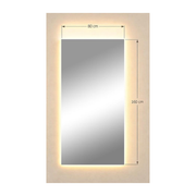 LED Ganzkörperspiegel – Rechteckiger Wandspiegel mit Hintergrundbeleuchtung 80*160