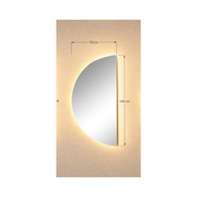 LED Halbmond Wandspiegel – Designer Spiegel mit Hintergrundbeleuchtung 70*140