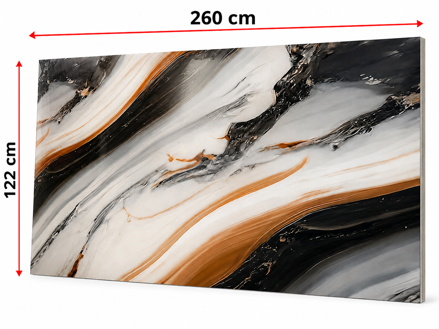 PVC-Wandpaneel - Rauchgrau Kupfer - Marmoroptik - 122 × 260 cm - 1019