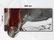 PVC-Wandpaneel - Schattengrau Gold - Marmoroptik - 122 × 260 cm - 1021