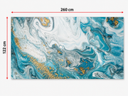 PVC-Wandpaneel - Aqua Gold Marmor - Marmoroptik - 122 × 260 cm - 1023