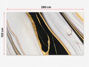PVC-Wandpaneel - Nero Goldlinien - Marmoroptik - 122 × 260 cm - 1025