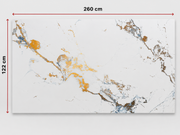 PVC-Wandpaneel - Weiß Gold Blau Marmor - Marmoroptik - 122 × 260 cm - 1030