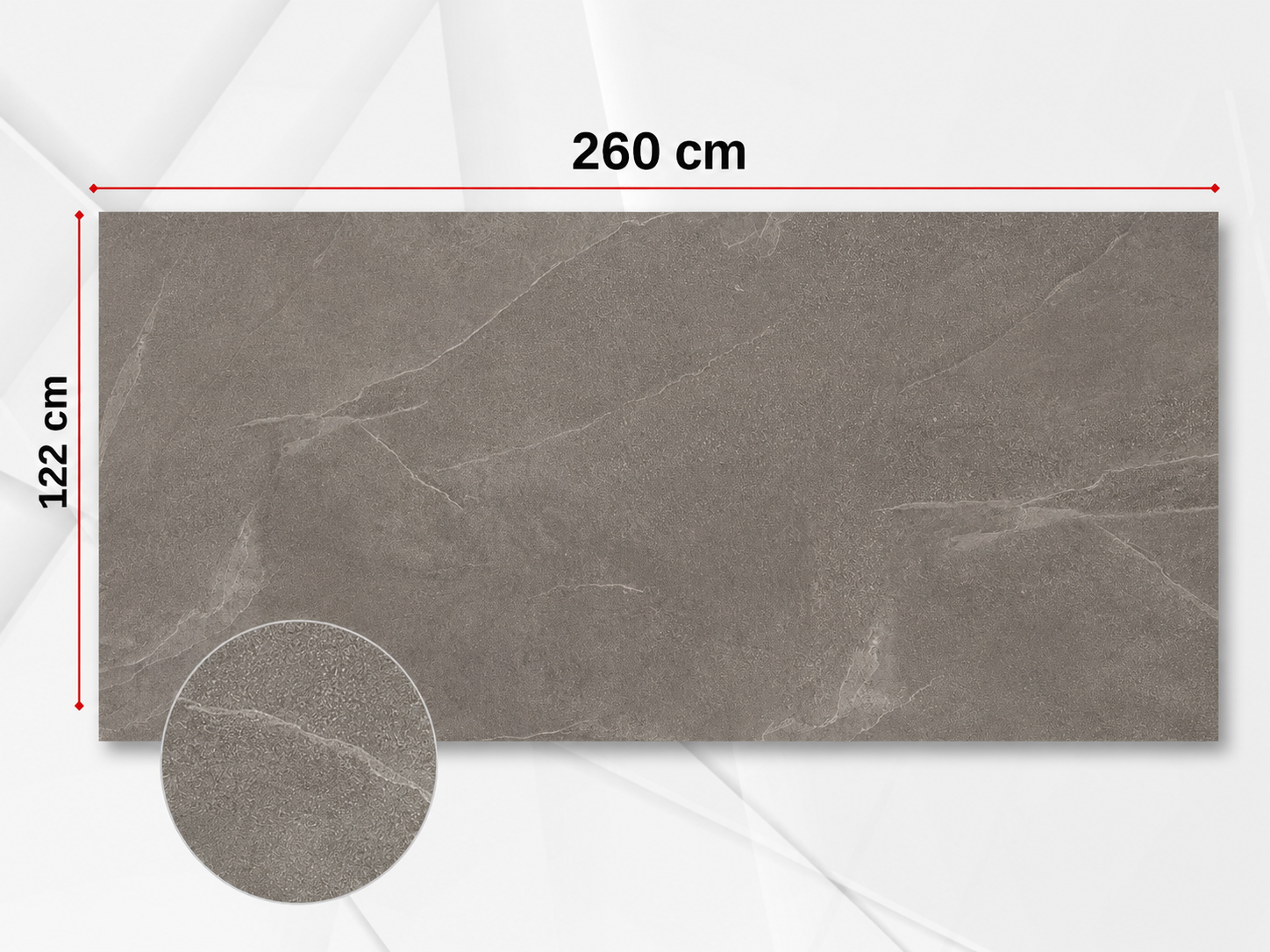 PVC-Wandpaneel - Grau Steinader - Marmoroptik - 122 × 260 cm - 1031