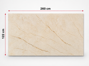 PVC-Wandpaneel - Crema Goldader - Marmoroptik - 122 × 260 cm - 1036