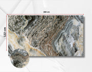 PVC-Wandpaneel - Wald Onyx Grau - Marmoroptik - 122 × 260 cm - 1038