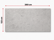 PVC-Wandpaneel - Silber Grau Marmor - Marmoroptik - 122 × 260 cm - 1040