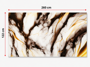 PVC-Wandpaneel - Bernstein Gold Braun - Marmoroptik - 122 × 260 cm - 1041