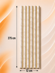 PS Wandpaneel Silber Gold Wellenprofil 275 cm x 12 cm - AM1701-3