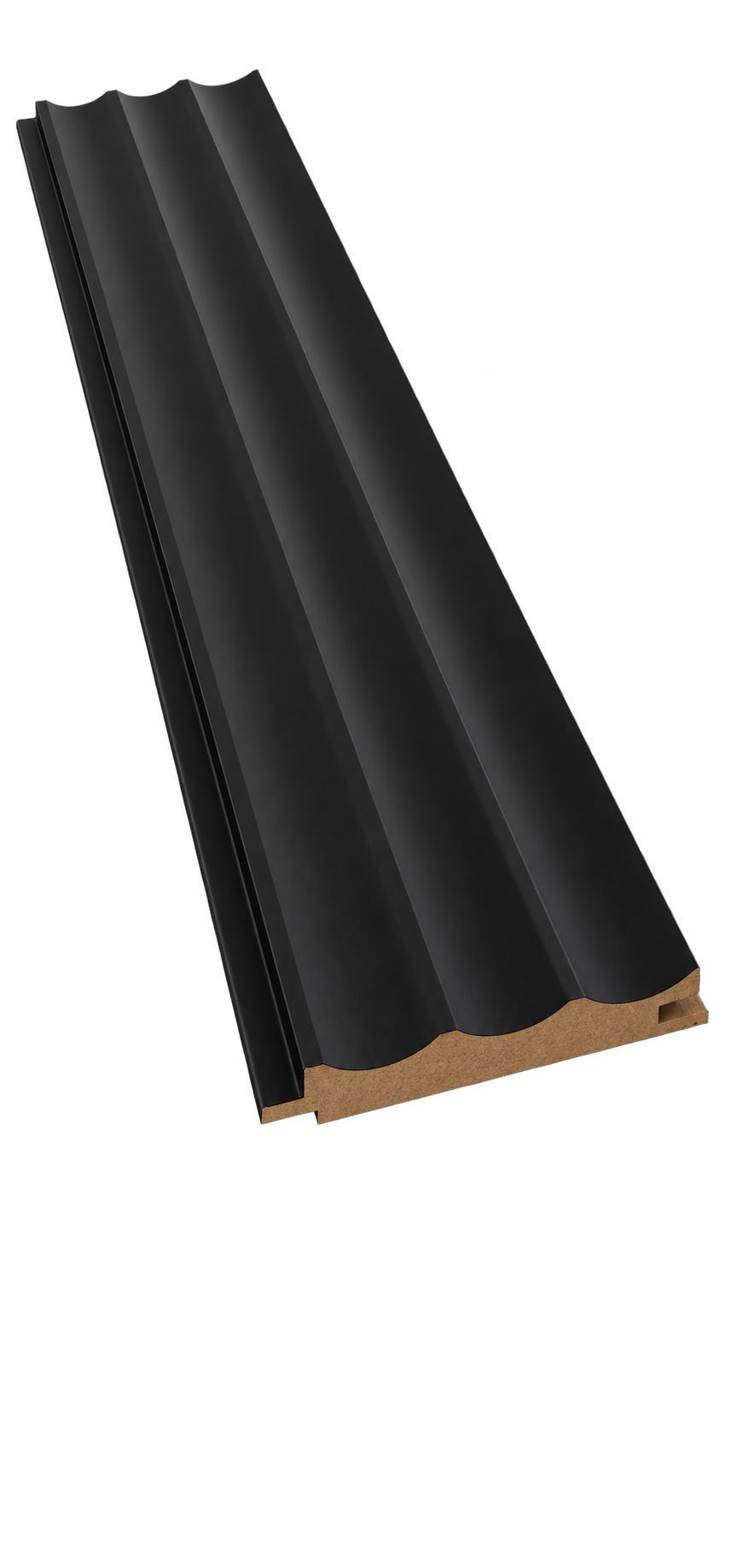 MDF Wandpaneel Royal Schwarz Lamellenoptik 16 x 115 mm 280 cm
