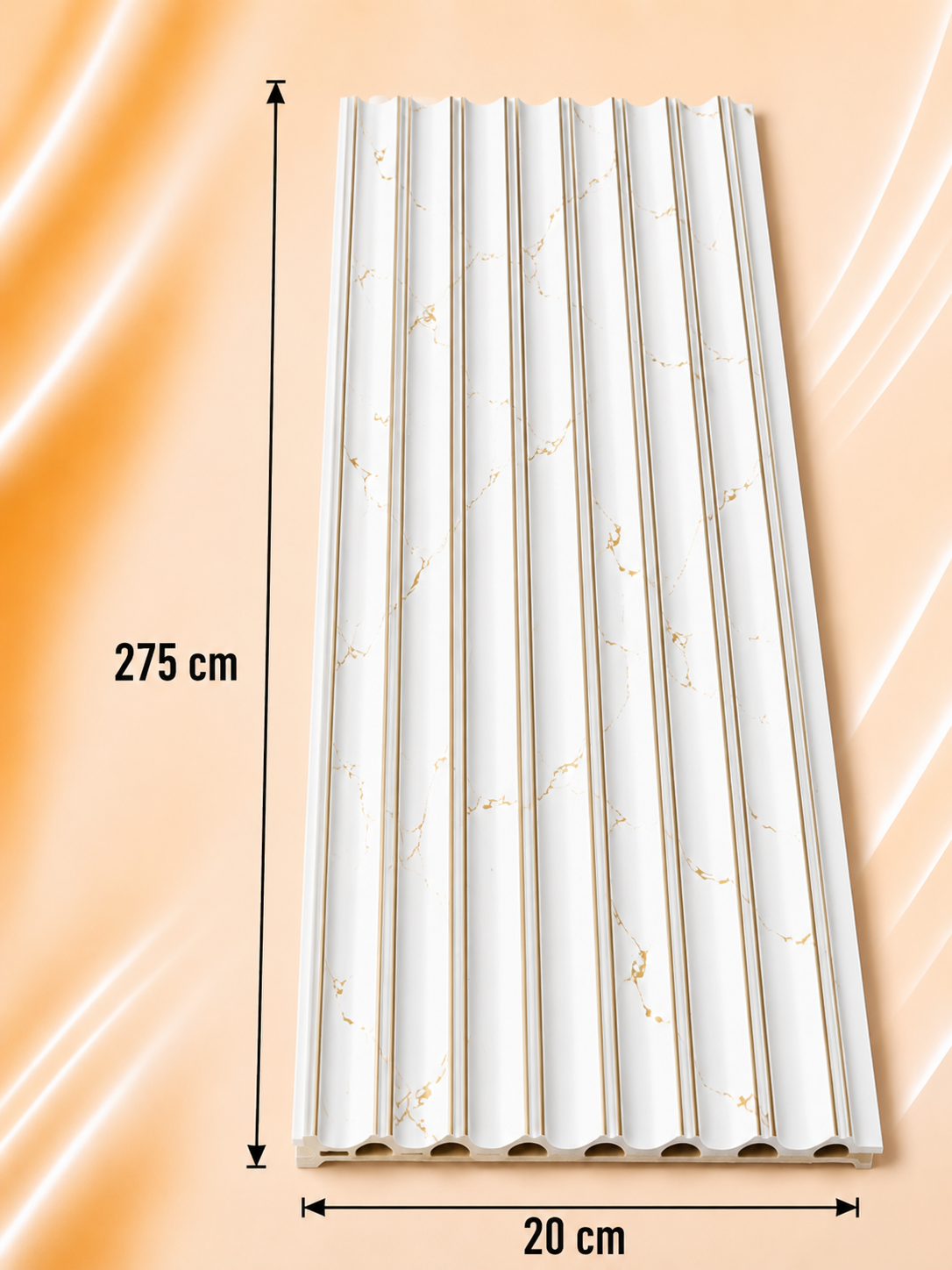 PS Wandpaneel Mint Wellenoptik 275 cm x 20 cm - AM2010-1