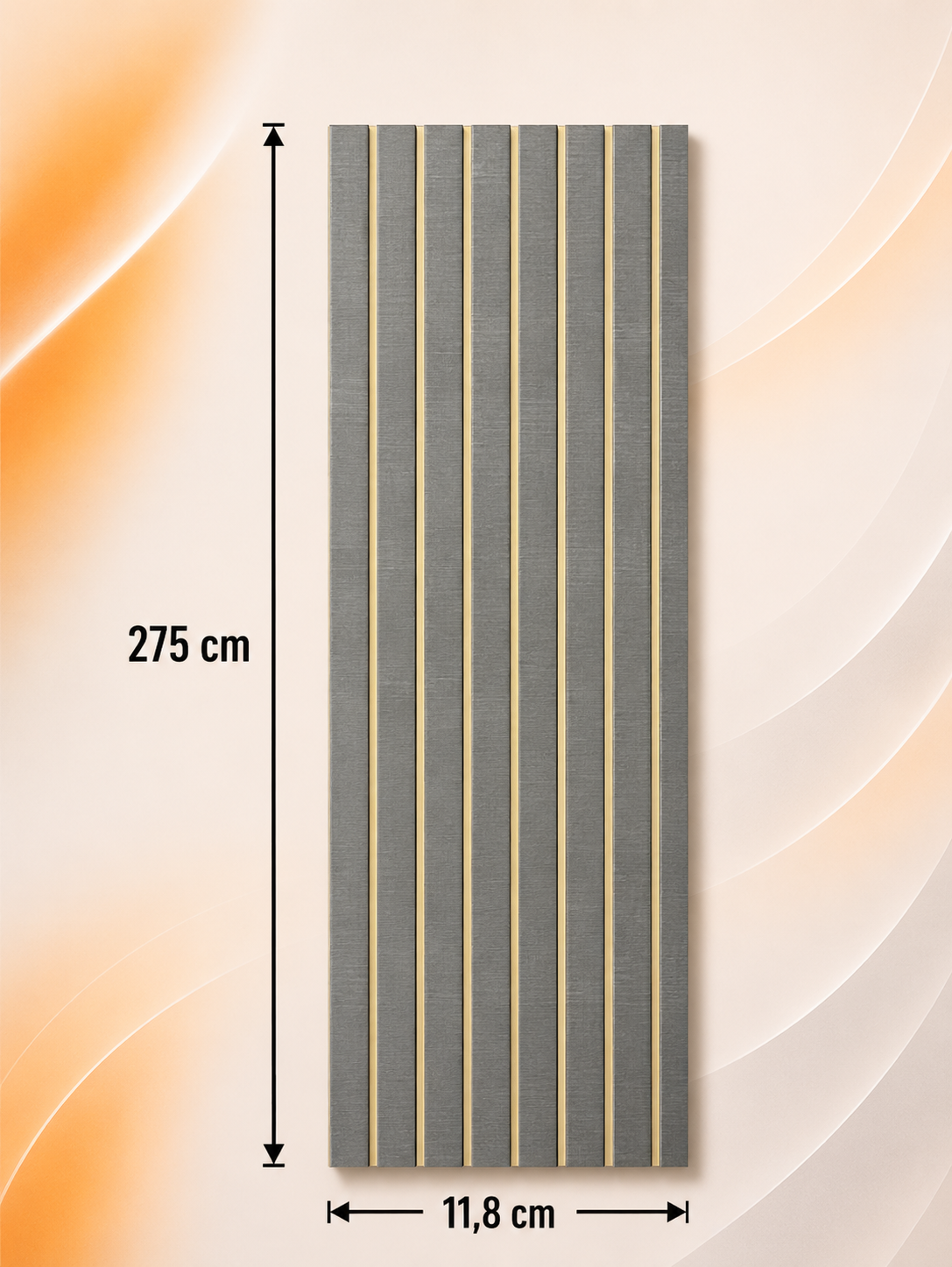 PS Wandpaneel Weiße Linienoptik 275 cm x 11,8 cm - AM1181-14