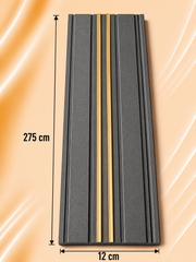 PS Wandpaneel Anthrazit Goldlinie 275 cm x 12 cm - AM1202-39