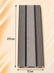 PS Wandpaneel Graphit Steinlamelle 275 cm x 12 cm - AM1302-40