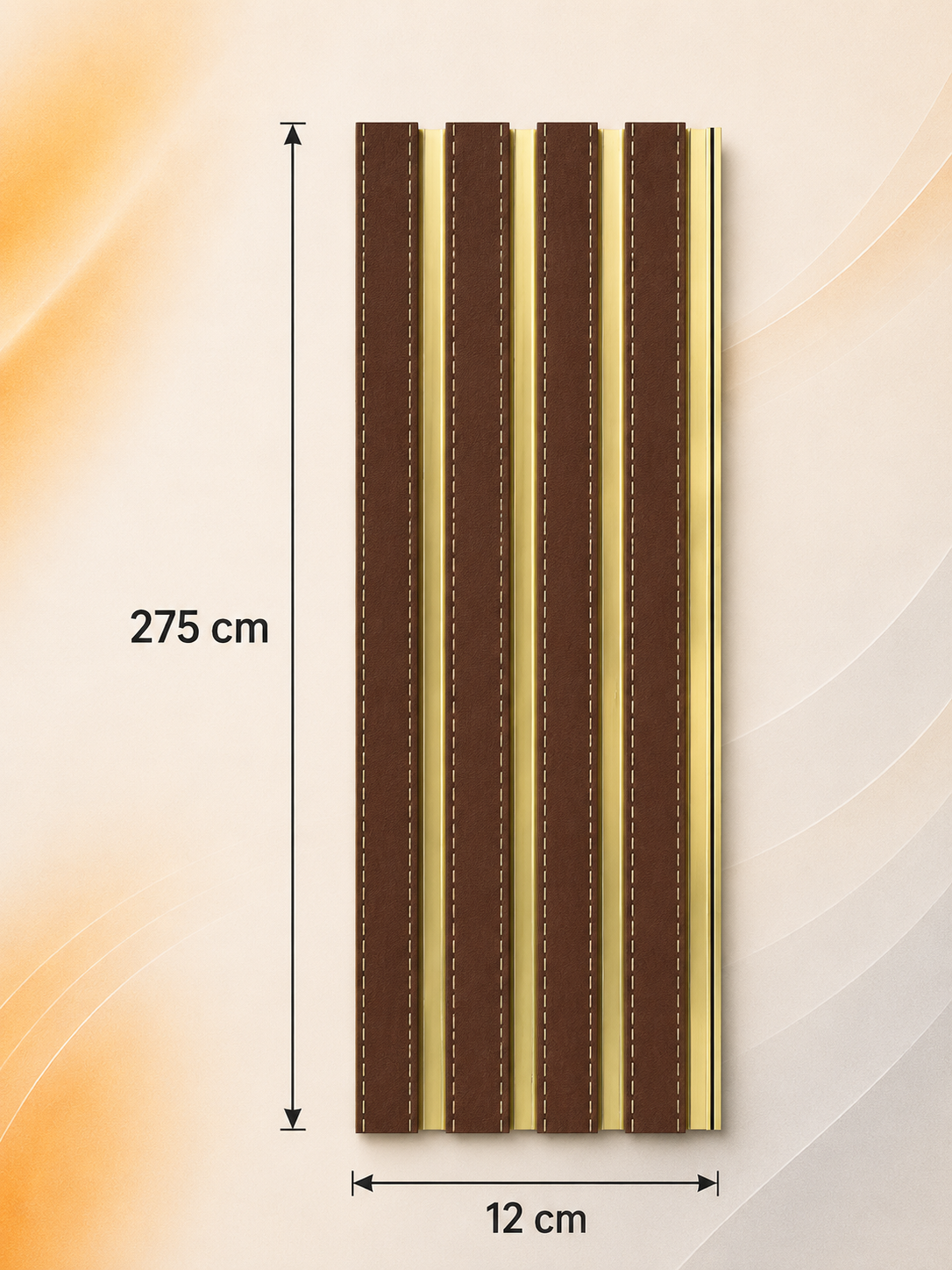 PS Wandpaneel Roségold Linie 275 cm x 12 cm - AM1315-26