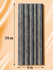 PS Wandpaneel Anthrazit Gold Wellenprofil 275 cm x 12 cm - AM2201-1