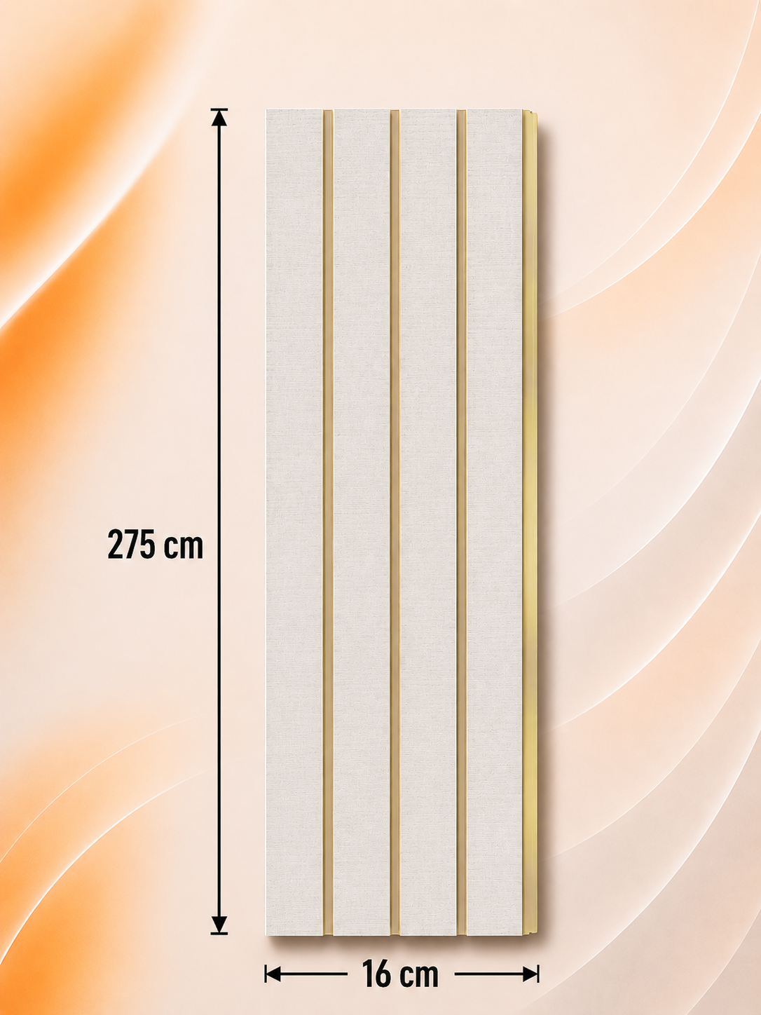 PS Wandpaneel Hellgrau Breite Lamelle 275 cm x 16 cm - AM4301-5