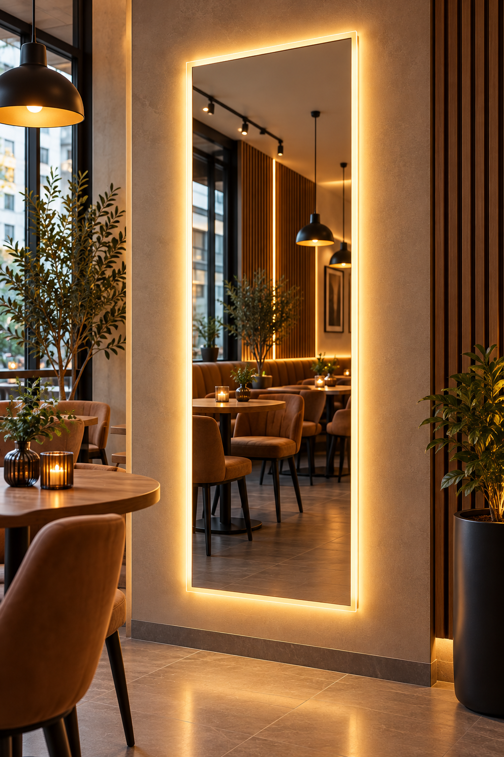 LED Ganzkörperspiegel – Rechteckiger Wandspiegel mit Hintergrundbeleuchtung 80*160