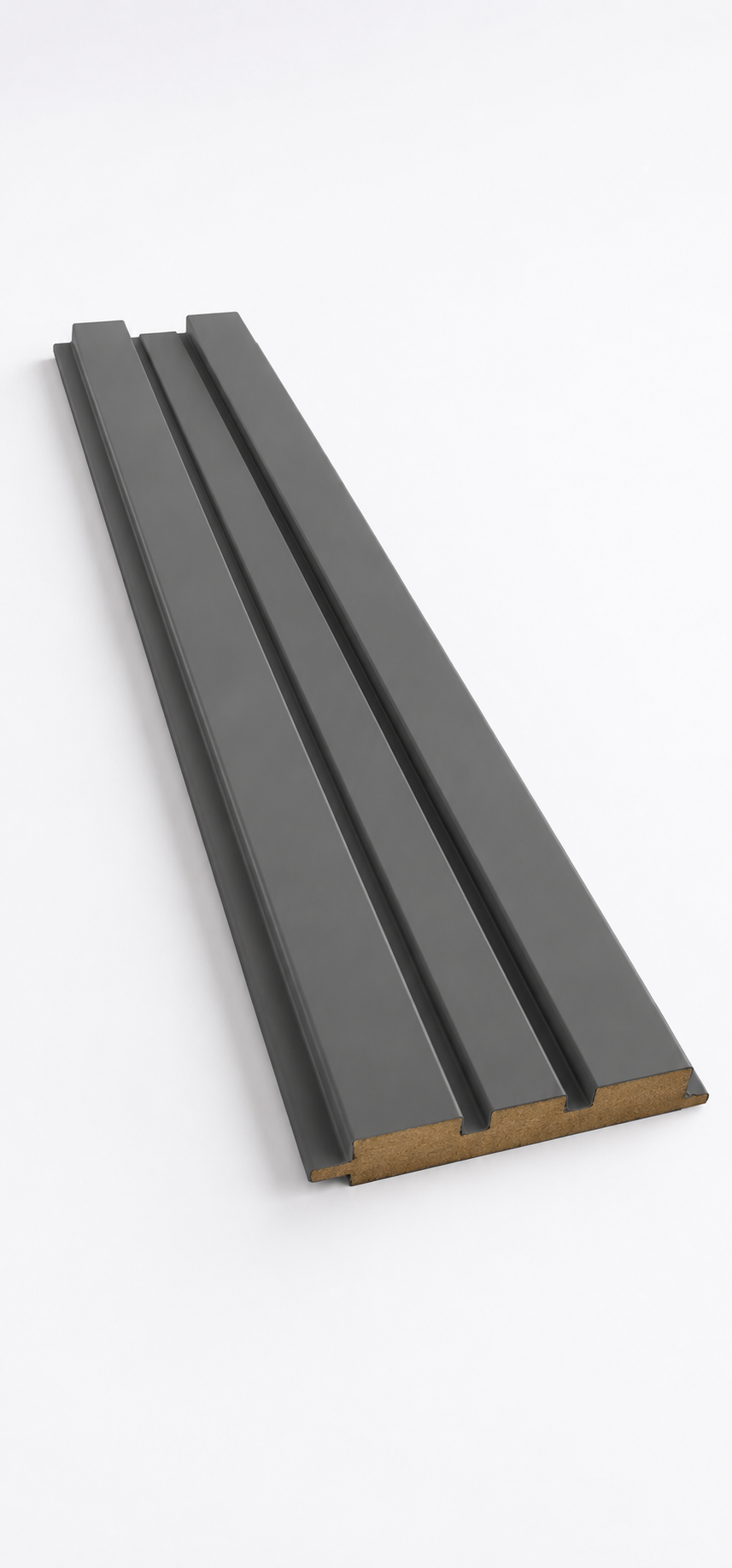 MDF Wandpaneel Nevada Anthrazit Lamellenoptik 18 x 124 mm 280 cm