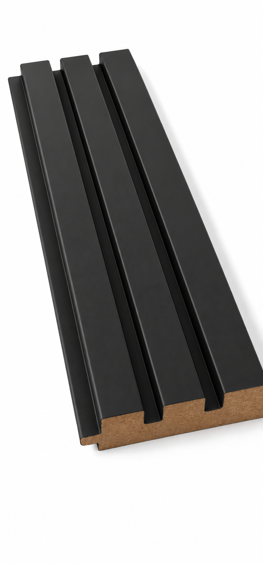 MDF Wandpaneel Nevada Schwarz Lamellenoptik 18 x 124 mm 280 cm